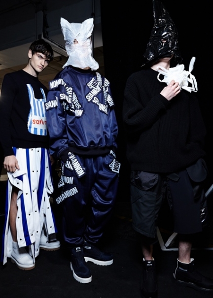 Christopher Shannon AW15, backstage (Sam Wilson, courtesy of British Fashion Council)