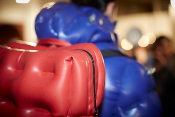 Christopher Raeburn AW15, backstage (Shaun James Cox, courtesy of British Fashion Council) Christopher Raeburn AW15, backstage (Shaun James Cox, courtesy of British Fashion Council)