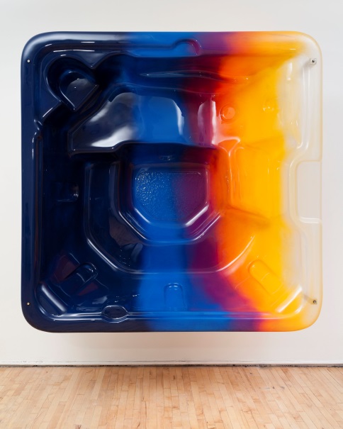 1. Mika Tajima Epimelesthai Satou (Take Care) 2, 2014 spray enamel and thermoformed acrylic 84 x 84 x 36 (213 x 213 x 91 cm) Courtesy Eleven Rivington, NY