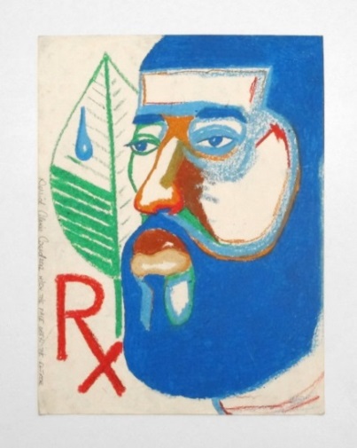 14. Derrick Alexis Coard When the Face Obeys the Elixir, 2012 Mixed media on paper 24 x 18 inches Courtesy of White Columns and HAI, New York