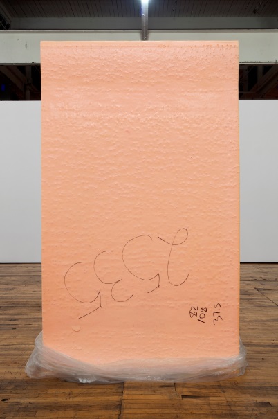 2. Park McArthur Polyurethane Foam, 2014 Polyurethane Foam 82 x 49 x 32 inches Unique Photograph by Evan La Londe Courtesy of the Artist and ESSEX STREET, New York